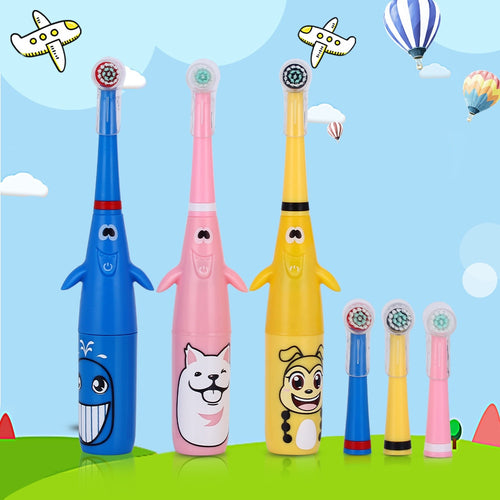 New 3D Cartoon Pattern Children Electric Toothbrush - azdentz