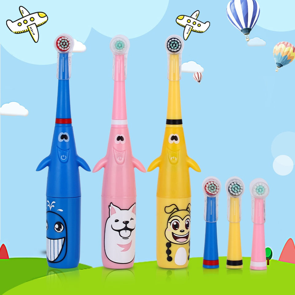 New 3D Cartoon Pattern Children Electric Toothbrush - azdentz