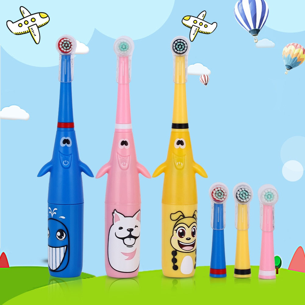 New 3D Cartoon Pattern Children Electric Toothbrush - azdentz