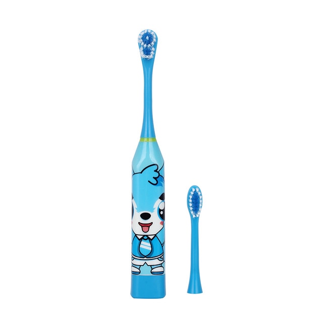 AZDENT Hot Double-sided Children Electric Toothbrush Cartoon Pattern Teeth Tooth Brush Heads For Kids with 2pcs Replacement Head - azdentz