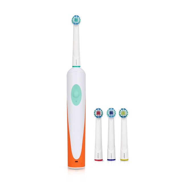 AZDENT New Rotating Electric Toothbrush Rechargeable Charging with 4pcs Heads Rotary - azdentz